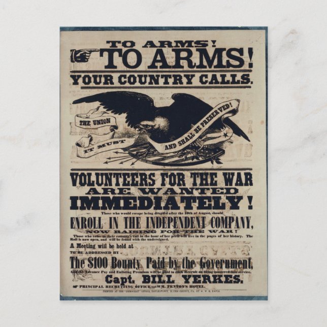 Till Arm! Vykort (Framsida)