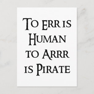Till Arrr är Pirat Vykort