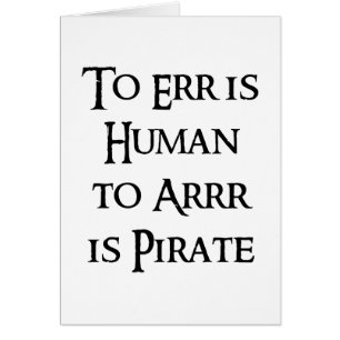 Till Arrr är piraten Hälsningskort