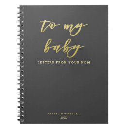 Till Baby - Cute Guld Script Gravid Journal Anteckningsbok