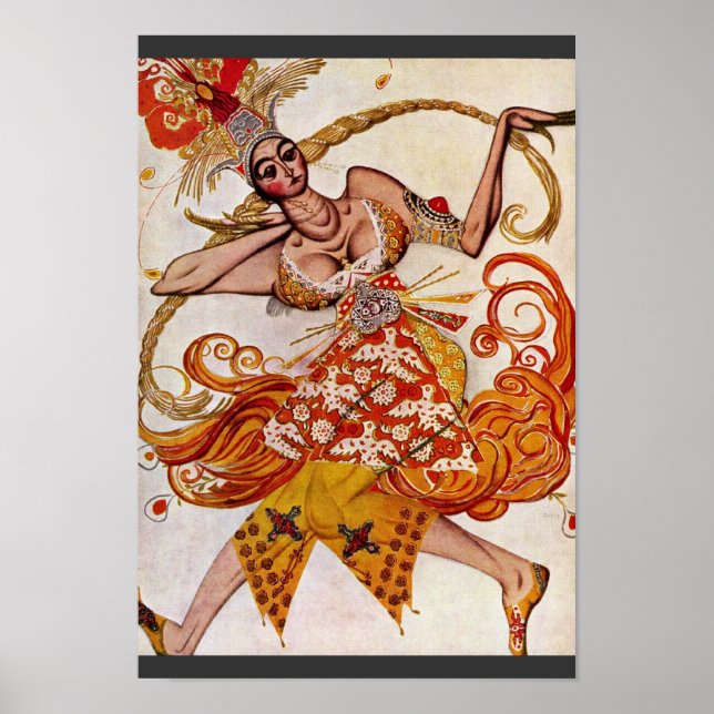 Till Ballettfigurine: Firebird by Bakst Léon (Bäst Poster (Framsidan)