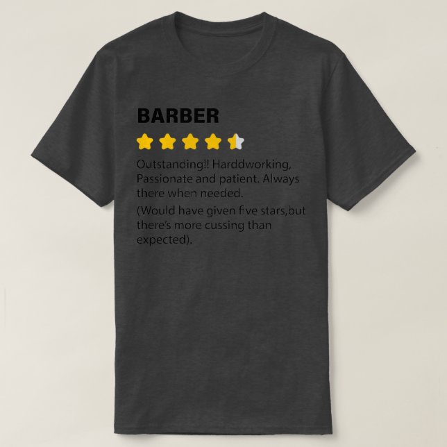 till BARBER lustig definition T Shirt (Design framsida)
