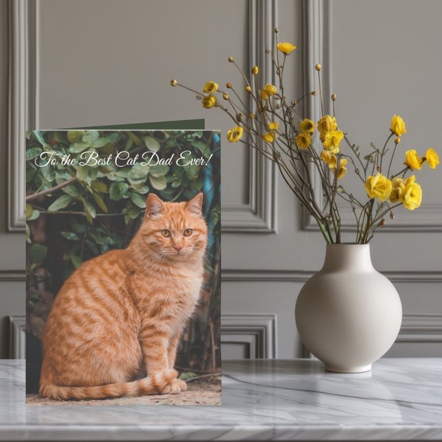 Till bästa Kat-foto och Anpassningsbar Pappa någon Helgkort (Skapare uppladdad)