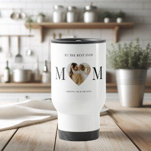 Till bästa Mamma-foto-hjärta Personlig Resemugg
