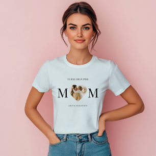 Till bästa Mamma-foto-hjärta T Shirt