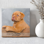 Till bästa Mamma någonsin-Anpassningsbar för foto  Kakelplatta<br><div class="desc">Fira bandet mellan hund och hennes päls baby mellan tassar och fantastisk med denna anpassningsbar för foto av dekorativ keramik-perfekt för mamma-dagen! Den här unika designen innehåller ett stolt foto- och personlig-meddelande: "Till bästa hund någonsin! Kärlek & slickar, [Hund's Namn]". Oavsett om det är hennes första Mor-dag som hund eller...</div>
