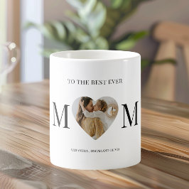 Till bästa Mamma Photo Heart Mugg - Personlig