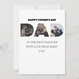 TILL BÄSTA PAPPA NÅGONSIN 3 PHOTO FARS DAG INBJUDNINGAR
