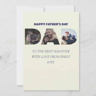 TILL BÄSTA PAPPA NÅGONSIN 3 PHOTO FARS DAG INBJUDNINGAR