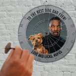 Till bästa Pappa någonsin-Anpassningsbar för foto  Darttavla<br><div class="desc">Fira banden mellan hund och hans päls baby mellan fantastisk och tassar med ett foto från anpassningsbarna Dart Board-perfekt för pappa's Day! Den här unika designen innehåller ett stolt foto- och personlig-meddelande: "Till bästa hund någonsin! Kärlek & slickar, [Hund's Namn]". Oavsett om det är hans första Far-dag som hund eller...</div>
