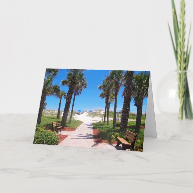 Till Beach-blanketten Kort (Framsida)