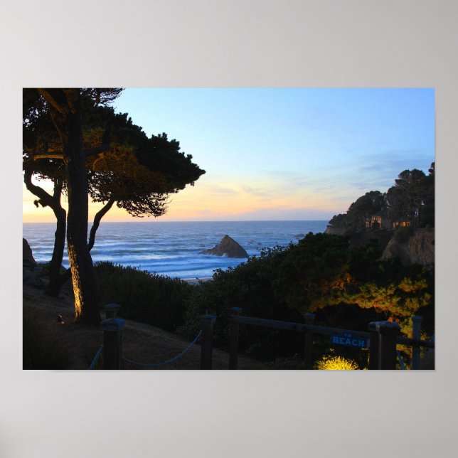 Till Beach, Sunset, Cliff Poster (Framsidan)