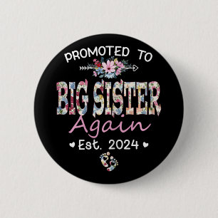Till Big Sister igen Est 2024 Gravid Announcemen Knapp
