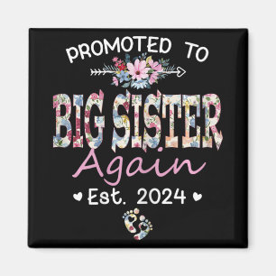 Till Big Sister igen Est 2024 Gravid Announcemen Magnet