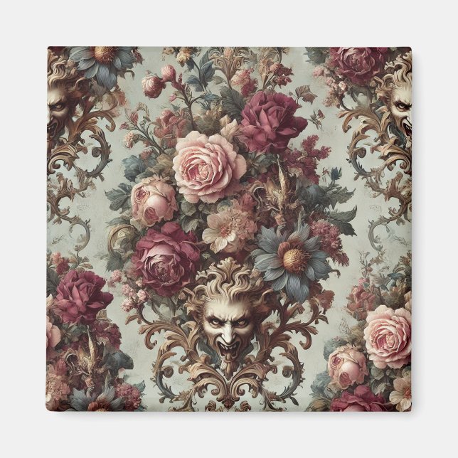🌺 till Bloom - den gotiska Baroque-Blommigten Magnet (Framsidan)