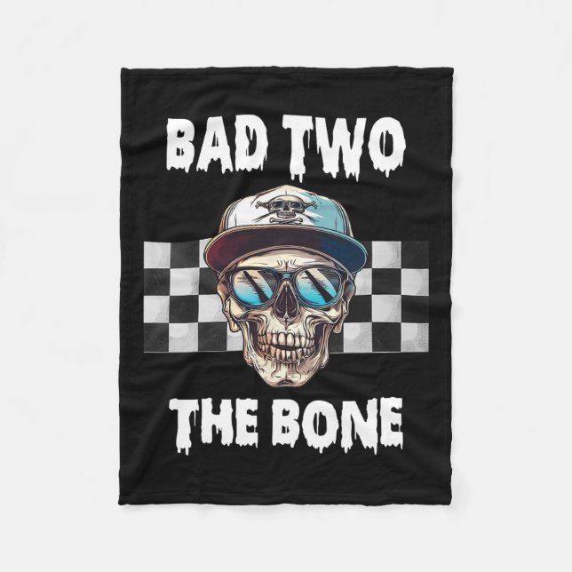 Till Bone Birthday Halloween Skeleton Boy Toddle Fleecefilt (Framsidan)