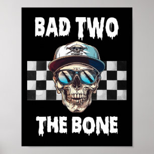 Till Bone Birthday Halloween Skeleton Boy Toddle Poster