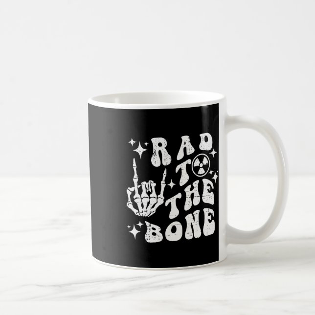 Till Bone Funny Skeleton Sten Hand Halloween Kaffemugg (Höger)