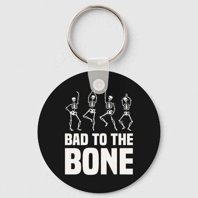Till Bone Skeleton Funny Halloween Skeleton Nyckelring (Framsida)