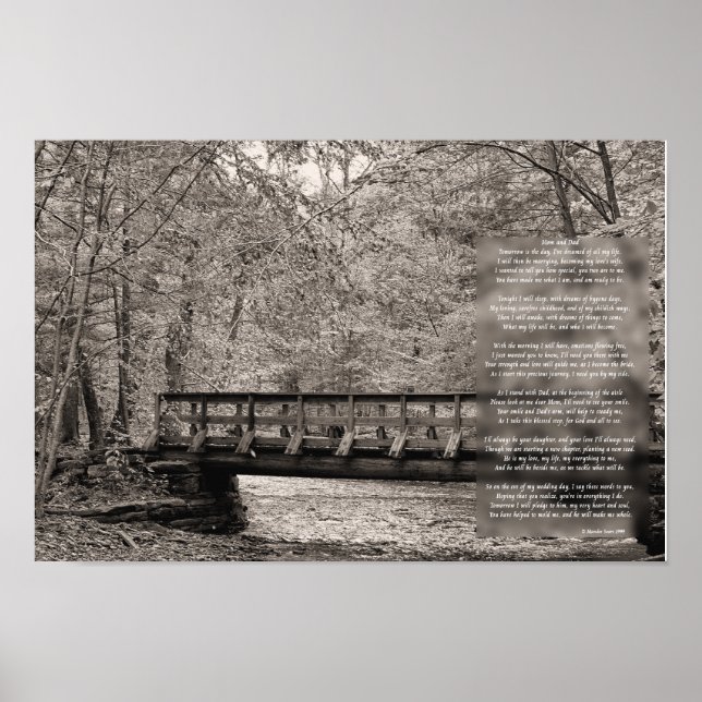 Till Brides föräldrar - Bröllop Dikt Poster (Framsidan)