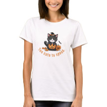 Till Cute to spok | Cute Kitten Halloween T-shirt