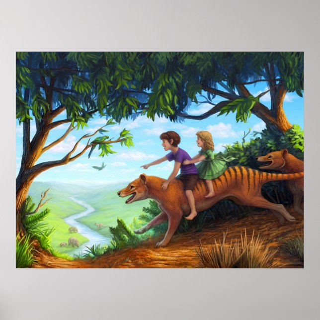 Till dalen i megafauna poster (Framsidan)