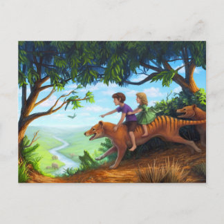 Till dalen i megafauna vykort