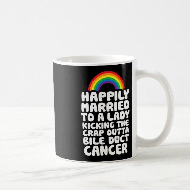 Till damen som sparkar skit ur gallgångscancer Cit Kaffemugg (Höger)