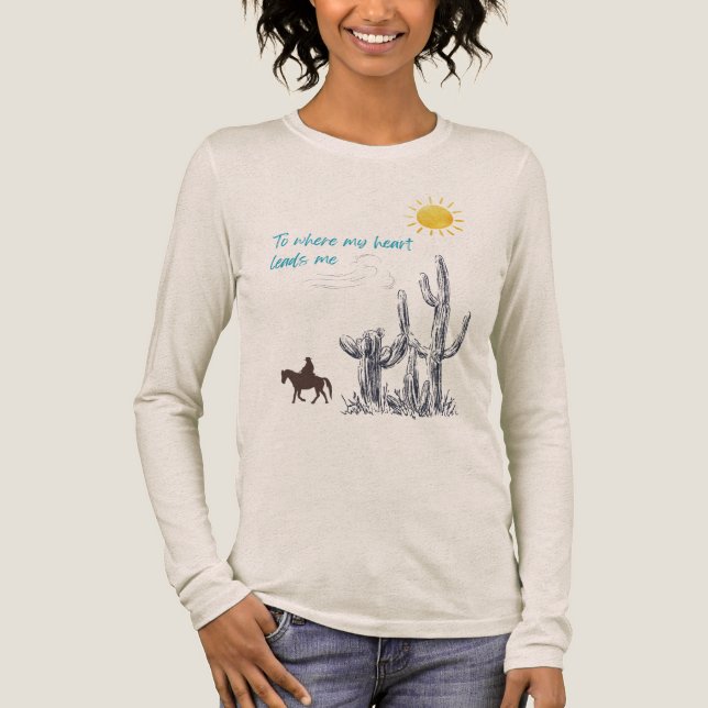 Till där mitt hjärta leder mig Tri-Blend Shirt T (Framsida)