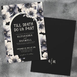 Till Death do oss Part Blommigt Bröllop Inbjudningar