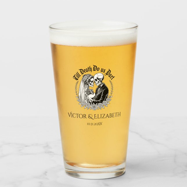 Till Death do oss Part Personlig Bröllop Glaskopp (Framsida fylld)