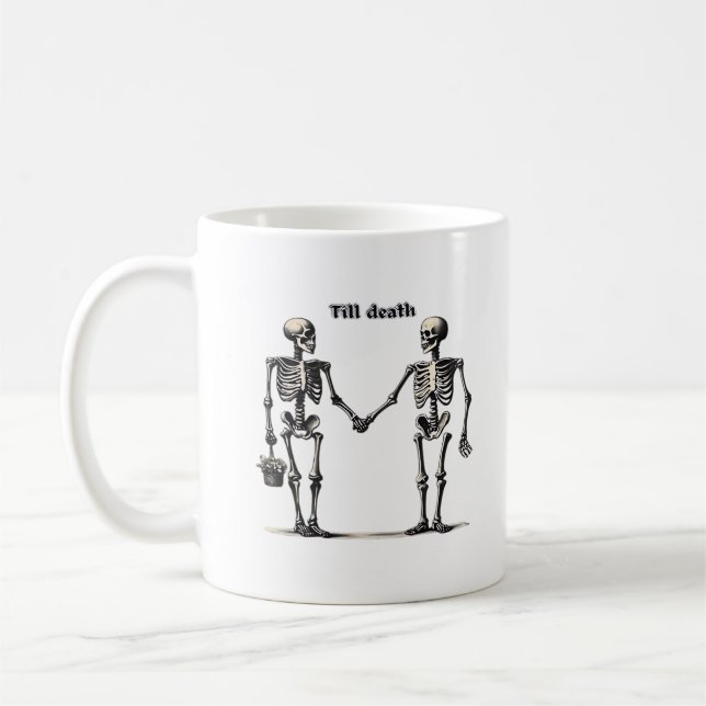 Till Death do us Part Classic - Funny Kärlek-citat Kaffemugg (Vänster)