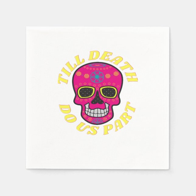 Till Death do us Part Classic - Gothic Bröllop Pappersservett (Framsidan)