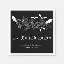 Till Death Do Us Part Gothic Black Wedding Pappersservett