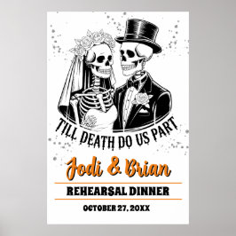 Till Death Do Us Part Halloween Wedding Hanging Poster
