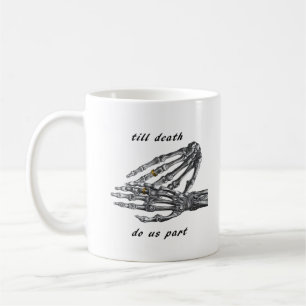 Till Death do us Part Skeleton Händer (Cream) clas Kaffemugg