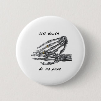 Till Death do us Part Skeleton Händer (Cream) clas Knapp
