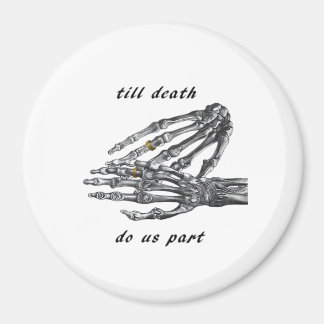 Till Death do us Part Skeleton Händer (Cream) clas Magnet