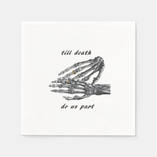 Till Death do us Part Skeleton Händer (Cream) clas Pappersservett