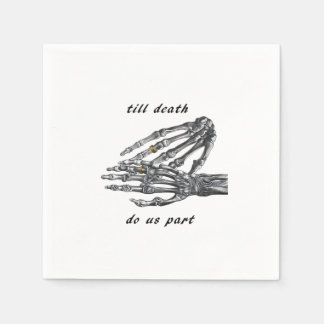 Till Death do us Part Skeleton Händer (Cream) clas Pappersservett