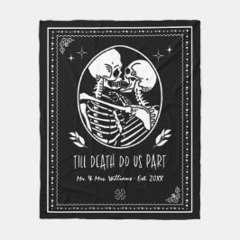 Till Death do us Part Skeleton lite Personlig Fleecefilt