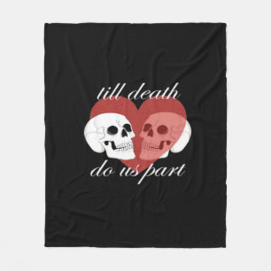 Till Death do us part Skull Quote Classic Fleecefilt
