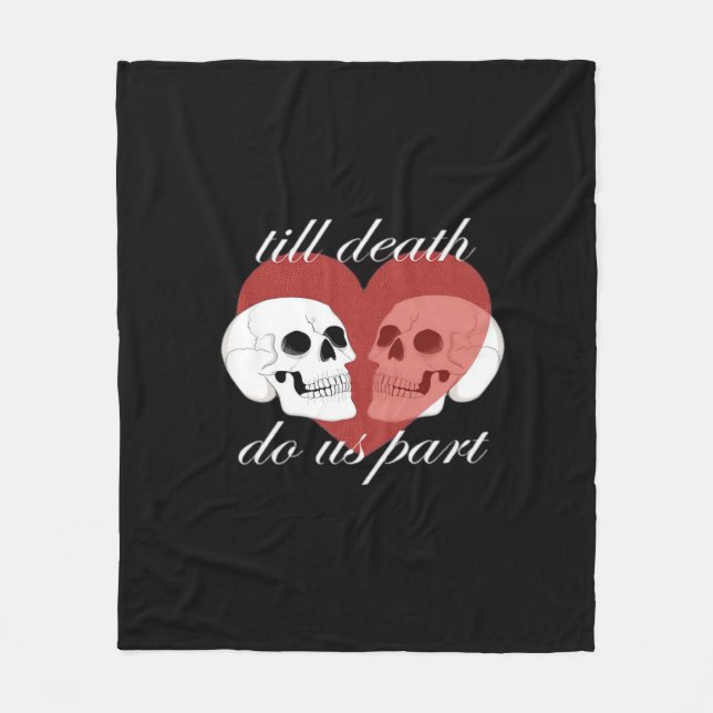 Till Death do us part Skull Quote Classic Fleecefilt (Framsidan)