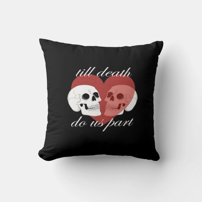 Till Death do us part Skull Quote Classic Kudde (Framsida)