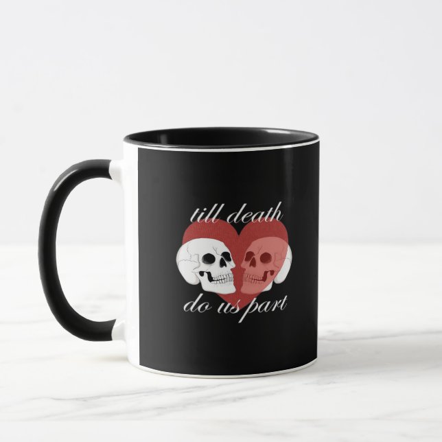 Till Death do us part Skull Quote Classic Mugg (Vänster)