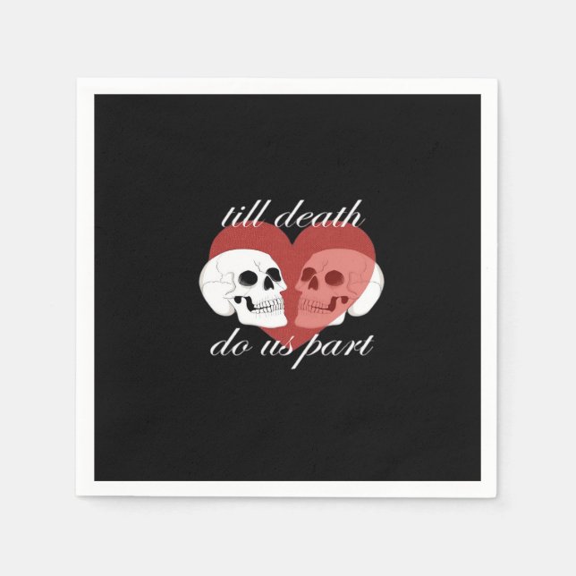 Till Death do us part Skull Quote Classic Pappersservett (Framsidan)