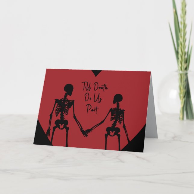 Till Death Do Us Part Valentine's Day Card opt6 Tack Kort (Framsida)