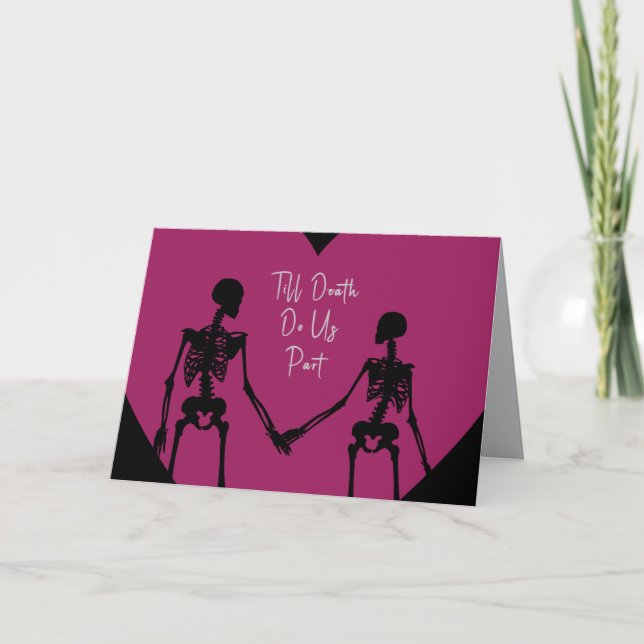 Till Death Do Us Part Valentine's Day Card opt8 Tack Kort (Framsida)