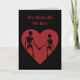 Till Death Do Us Part Valentine's Day Card Red Tack Kort
