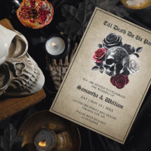 Till Death do US Part Vintage Halloween Bröllop